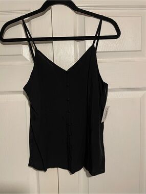 Old Navy Black Button-Front Spaghetti-Strap Camisole